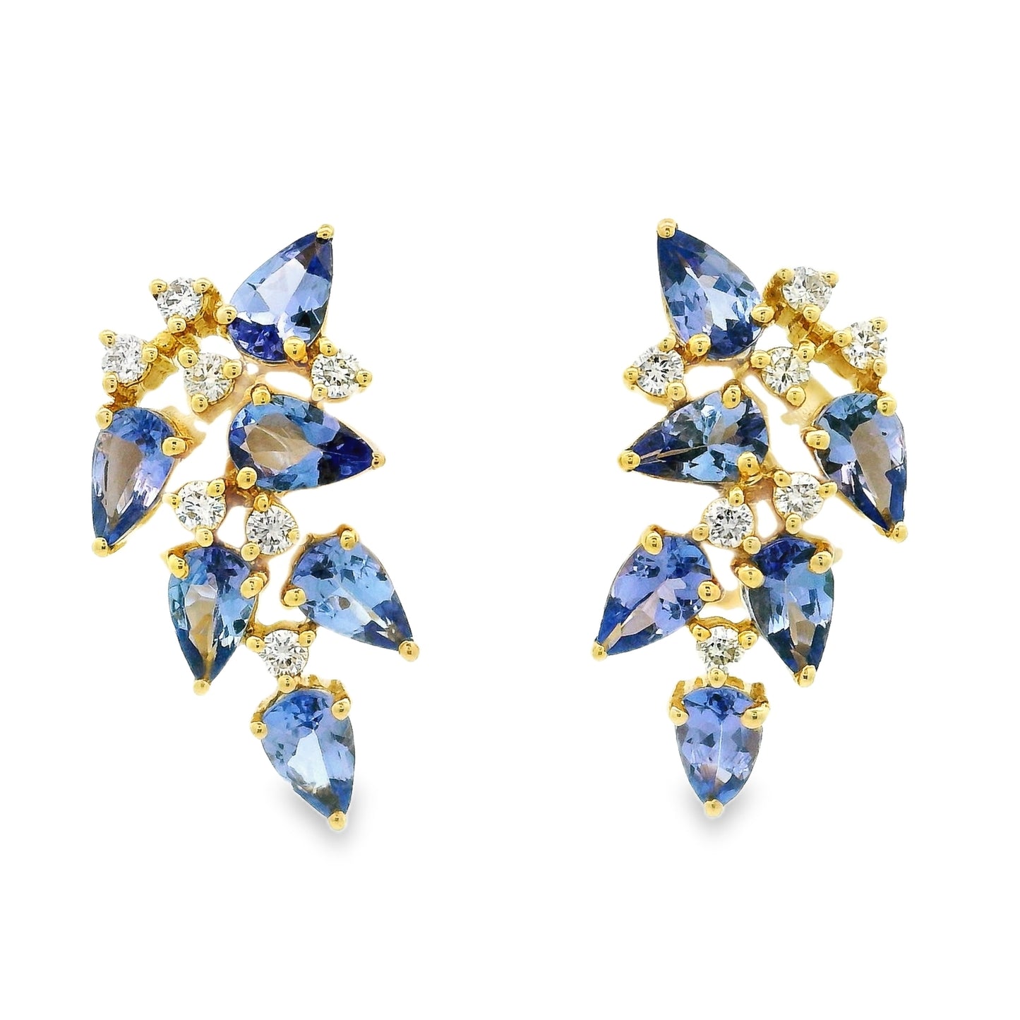 Colored Stone Gold Earring