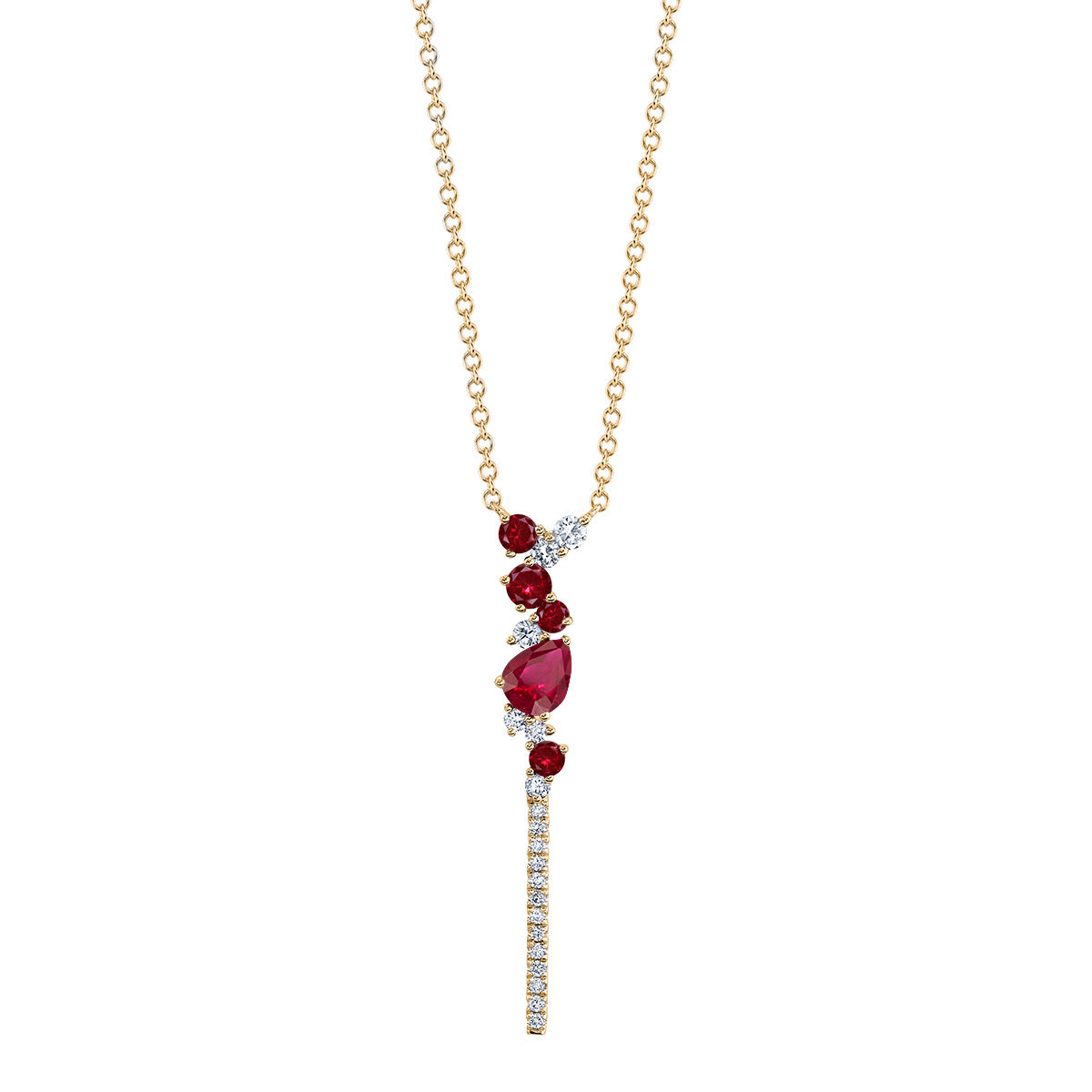 Colored Stone Gold Pendant