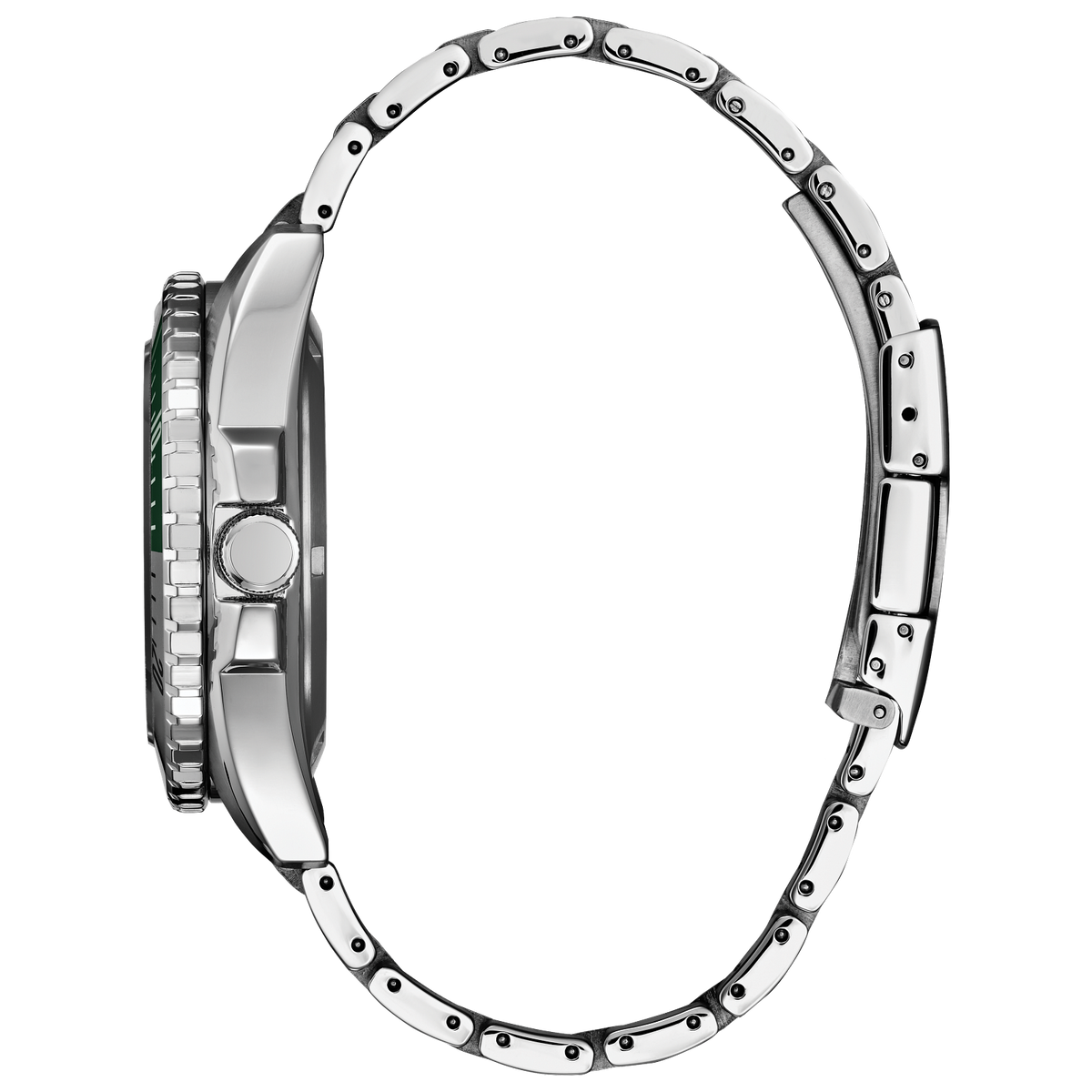 Stainnless Steel and Black Sport Automatic Citizen Watch