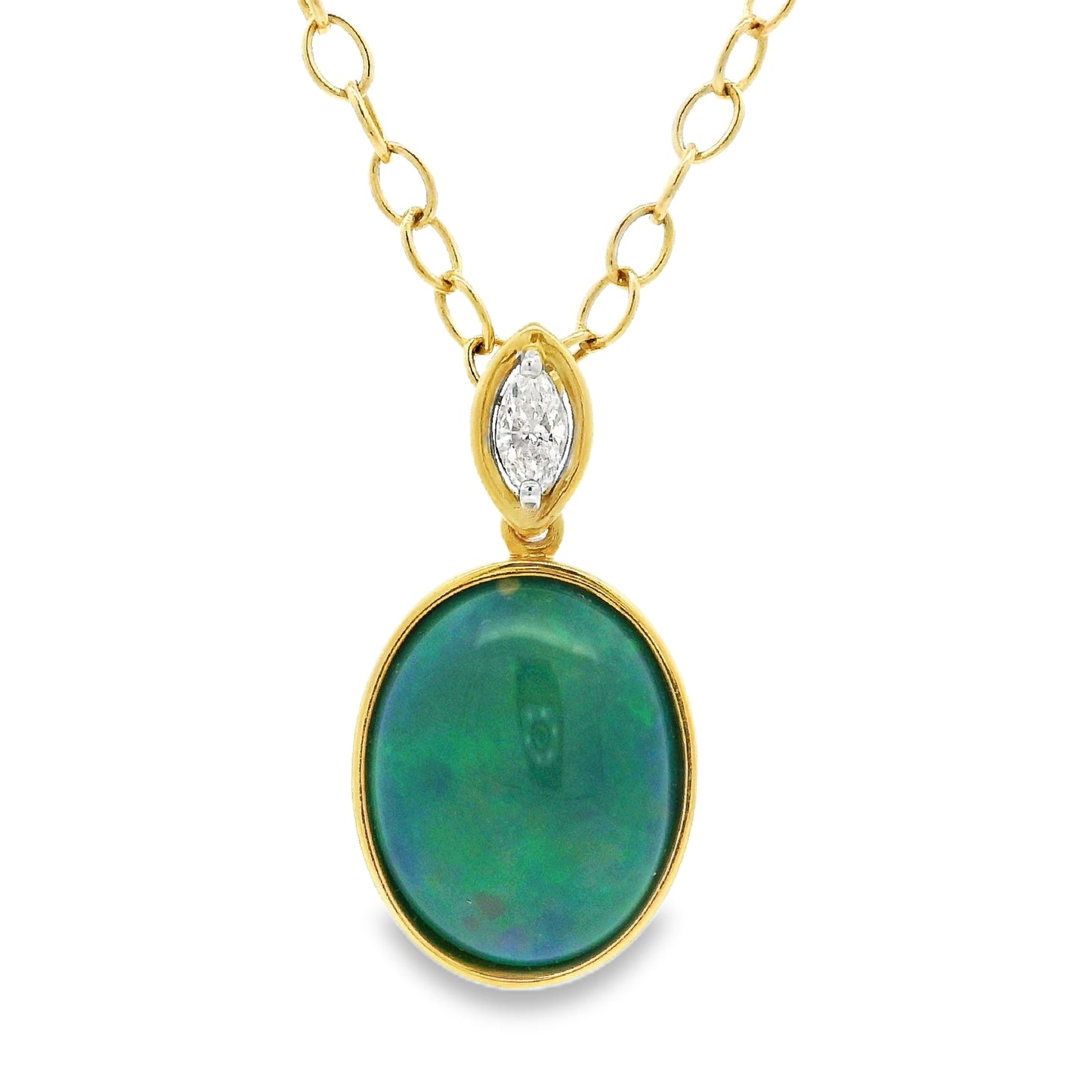 Colored Stone Gold Pendant