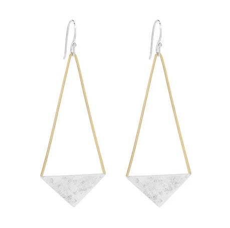 Goldfilled/Sterling Silver Small Kite Dangle Earrings