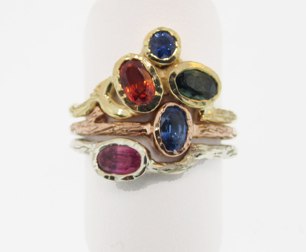 Colored Stone Gold Ring