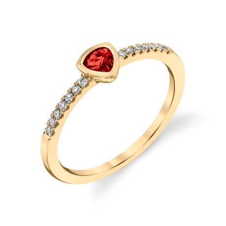 Colored Stone Gold Ring