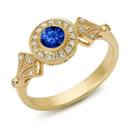 Colored Stone Gold Ring
