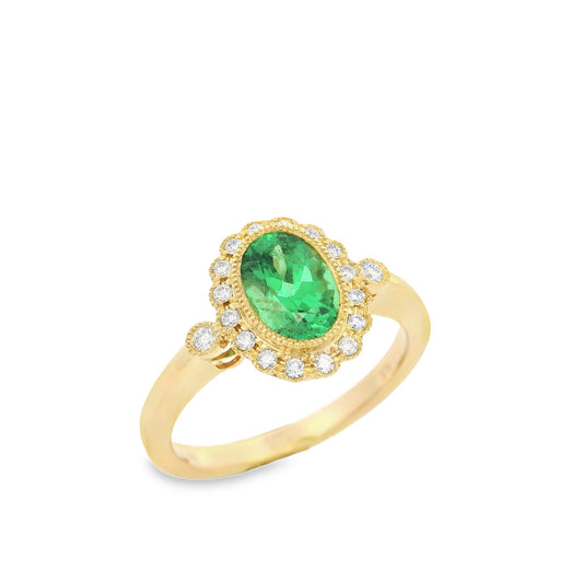 Colored Stone Gold Ring