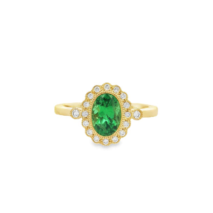 Colored Stone Gold Ring