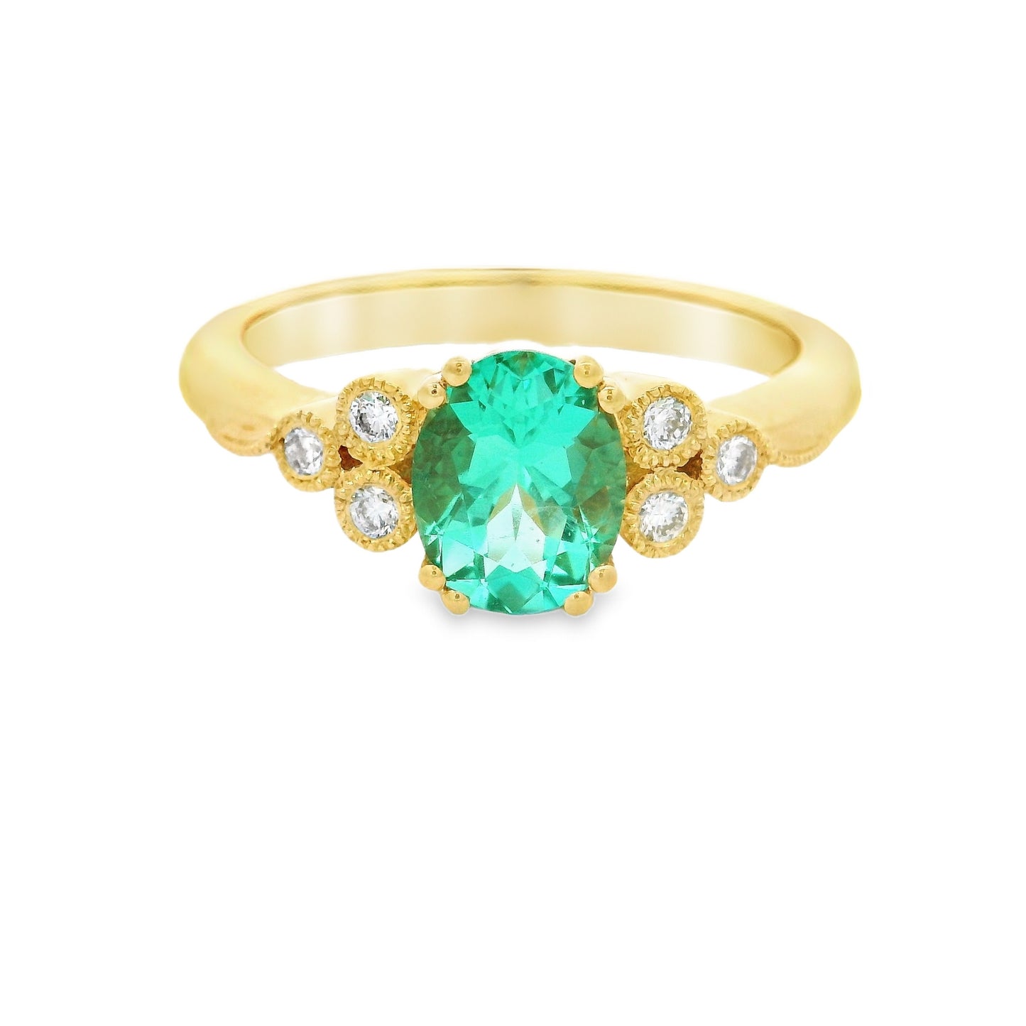 Colored Stone Gold Ring