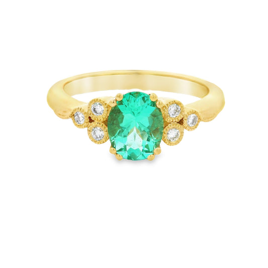 Colored Stone Gold Ring