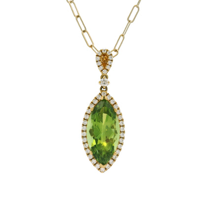Colored Stone Gold Pendant