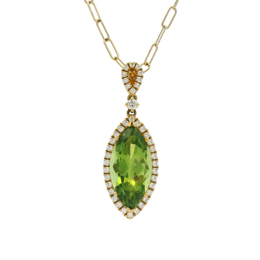 Colored Stone Gold Pendant