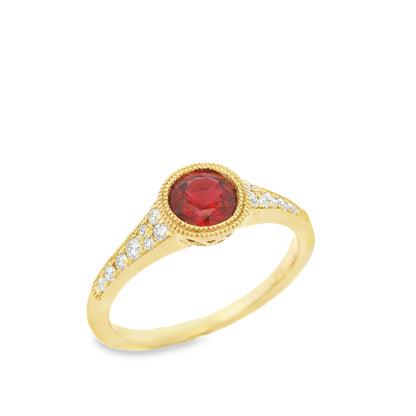 Colored Stone Gold Ring
