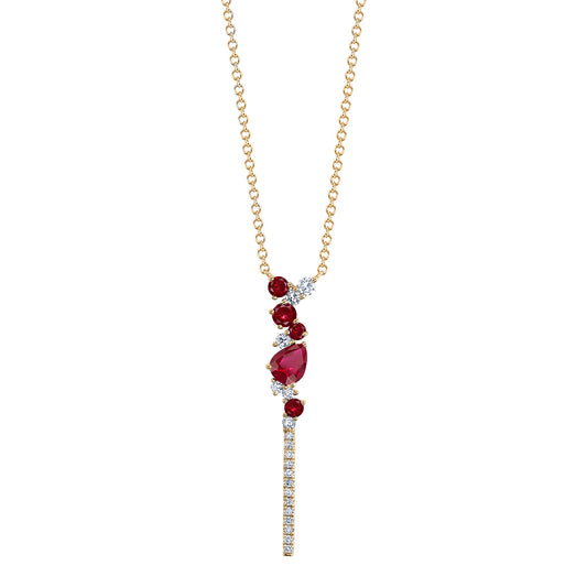 Colored Stone Gold Pendant
